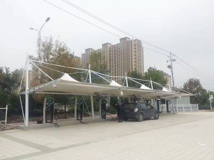 充电桩膜结构车棚如何进行防火工作？